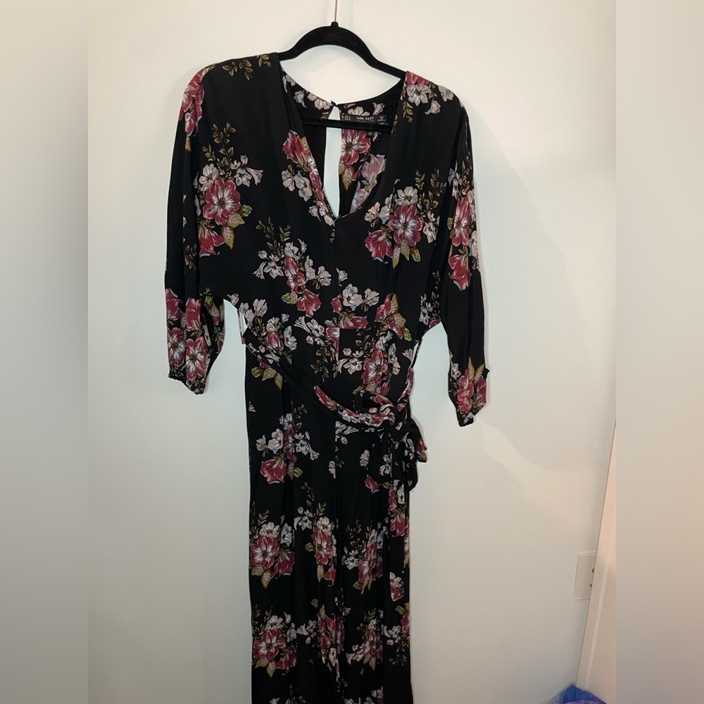Zara floral jumpsuit